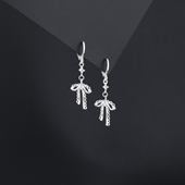 s925银针蕾丝蝴蝶耳扣女气质2025年新款 甜美温柔耳环小众耳饰潮