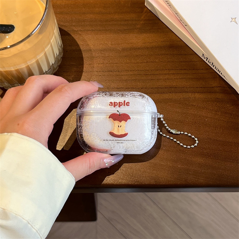 卡通流沙雪花白耳机壳