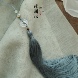 见琼台。原创设计玛瑙平安扣扇坠笛坠汉服腰配流苏坠子纯手工制作