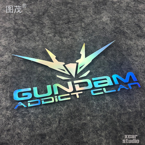 新版高达头像贴纸汽车电动车贴GUNDAM电脑箱包防水反光