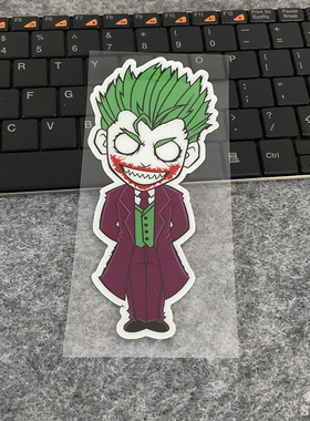 2019Q版小丑贴纸 反光车贴电脑贴箱包贴划痕防水贴花A040