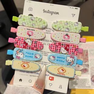 可爱HelloKitty卡通鸭嘴夹甜美少女心刘海夹无痕侧边发夹发卡百搭