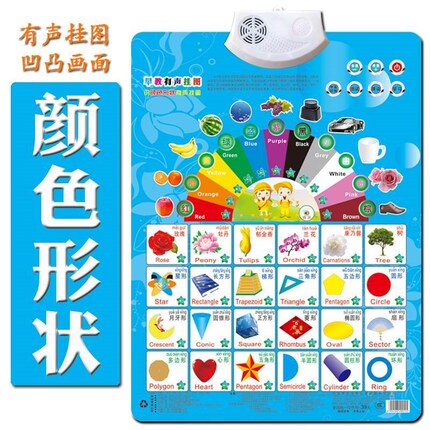 宝宝启蒙有声挂图幼儿童发声早教语音拼音字母认知识字卡墙贴玩具