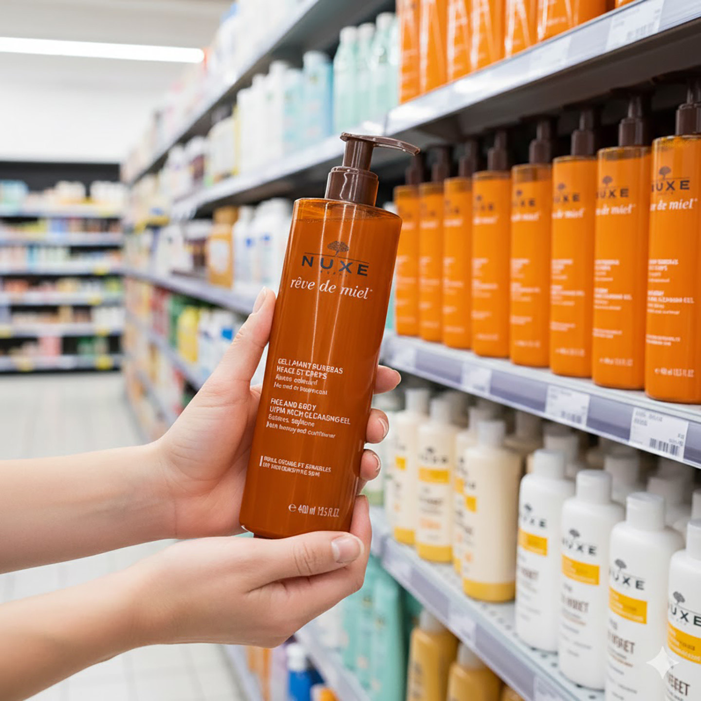 法国NUXE欧树蜂蜜洁面凝胶深层滋养舒缓泡沫洗面奶400ml