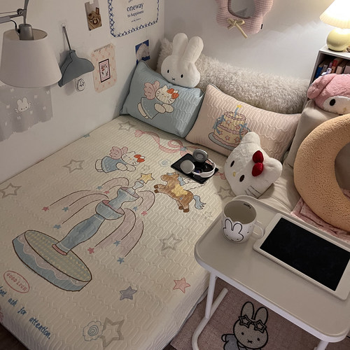 少女心猫猫许愿池凉席