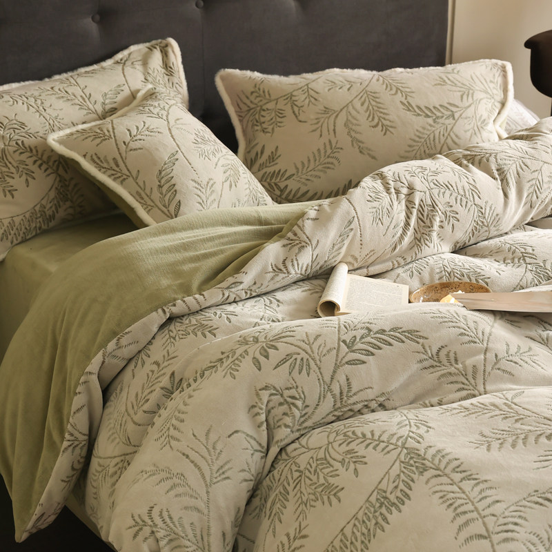 晚安猫轻奢加厚牛奶绒四件套秋冬季保暖双面加绒床单床笠被套床品,床上用品,床品套件/四件套/多件套,淘宝优惠券,粉丝福利购,淘宝优惠卷