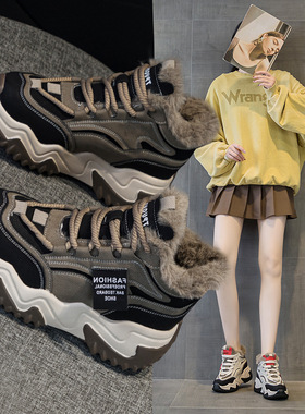 16809厚底女2025秋季新款运动休闲厚底增高百搭