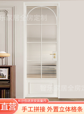 长沙洗手间门法式玻璃折叠复古门卫生间厕所门格条宋氏极窄移门