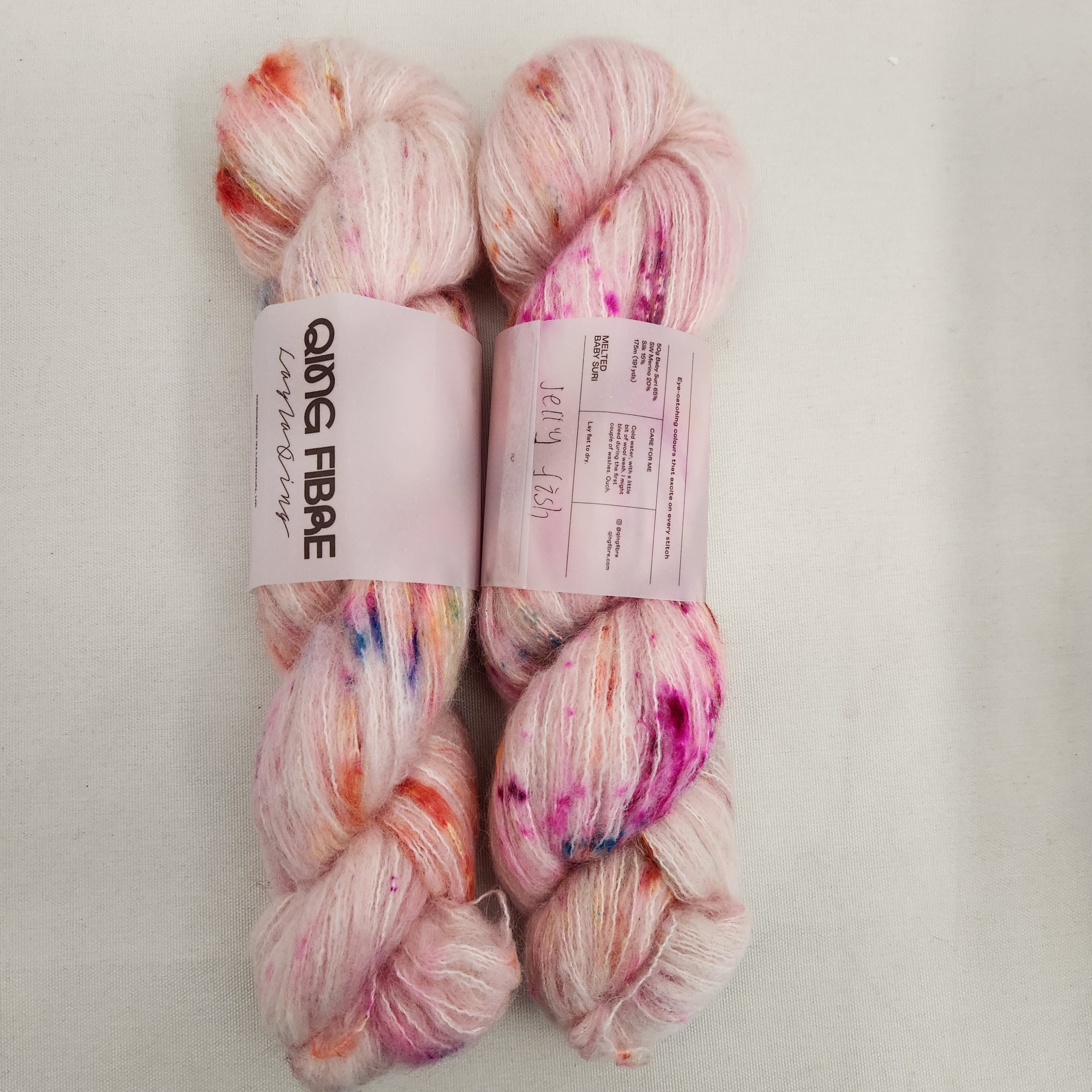 Qing Fibre Suri Lace 英国进口毛线手染线真丝羊驼毛线50克300米