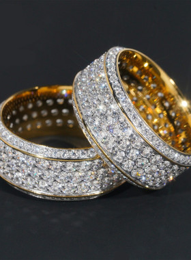 316L不锈钢VVS级莫桑钻戒指