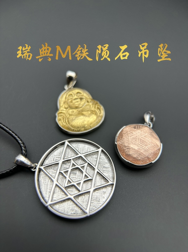 瑞典M铁陨石智慧树四叶草吊坠