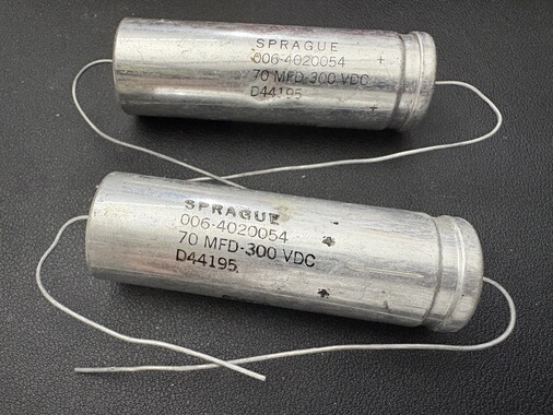 早期铝壳美国SPRAGUE电解电容70UF300V胆机效果一流