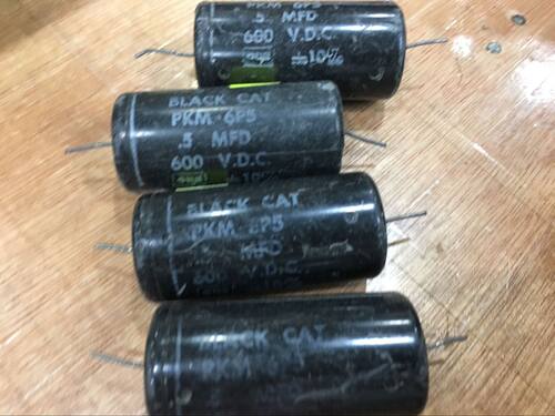 古董 美国乌猫耦合电容 LACK CAT PKM6P5  600V 0.5UF古老 胆机