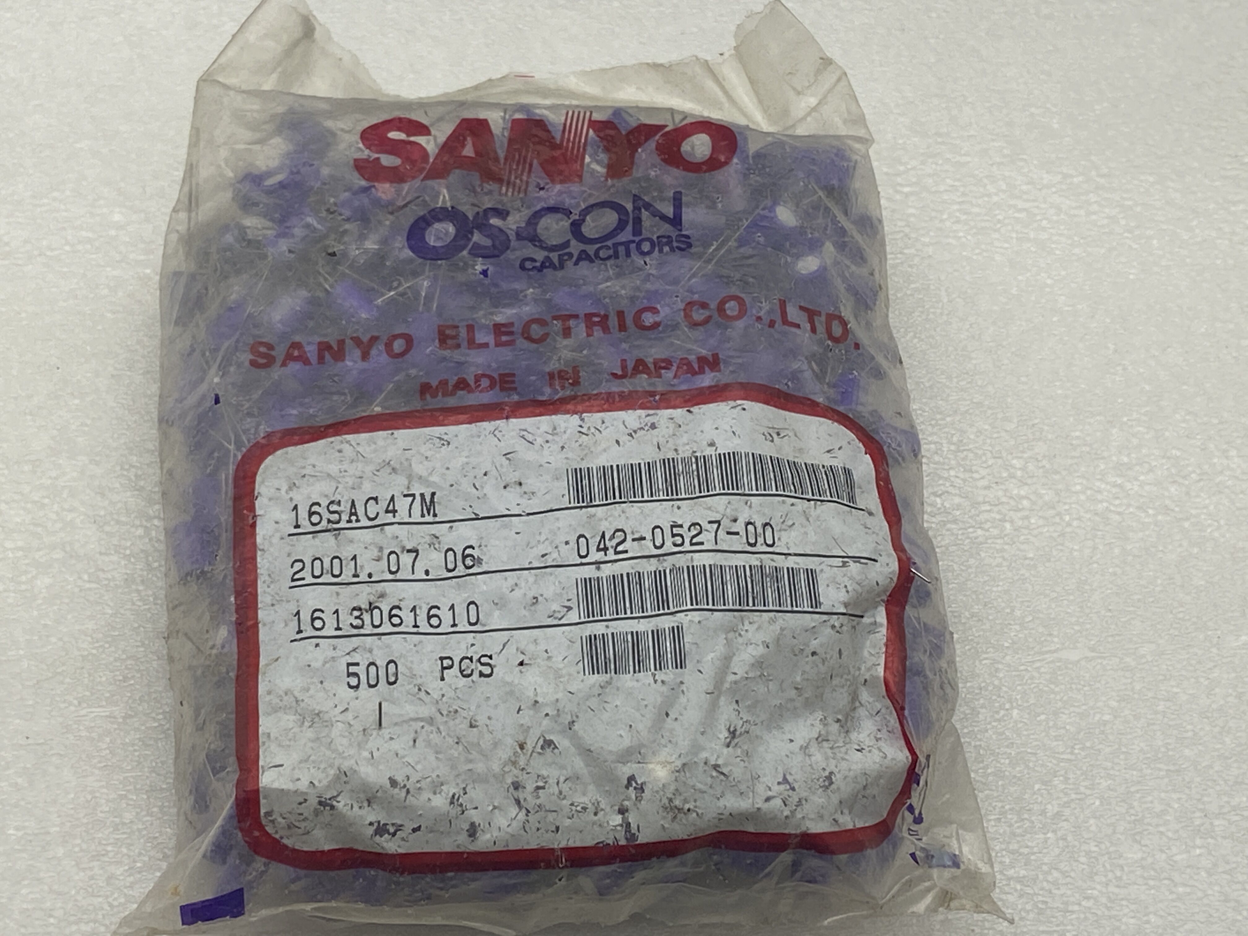 愿袋日本装SANYO- OS系列固态电解 16V 47UF 每袋500只