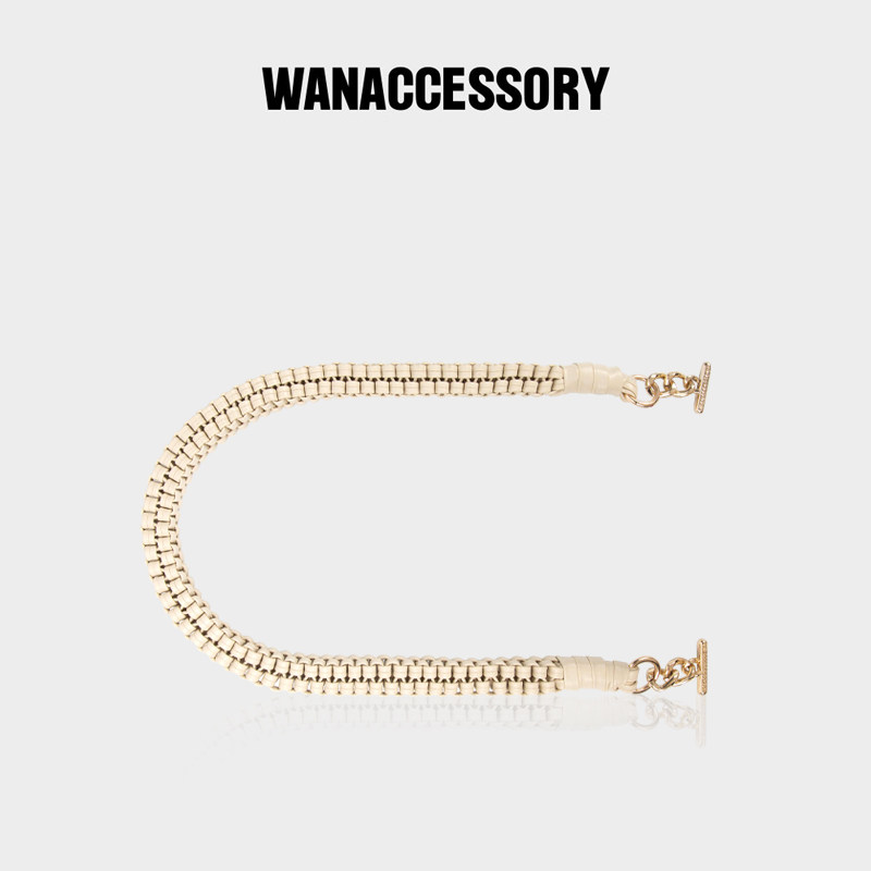 WANACCESSORY万蔻2023双面编织肩带包包女包配件配饰原创设计品牌