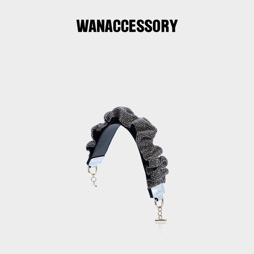 WANACCESSORY万蔻派对女王闪钻褶皱提手包包配件配饰原创设计