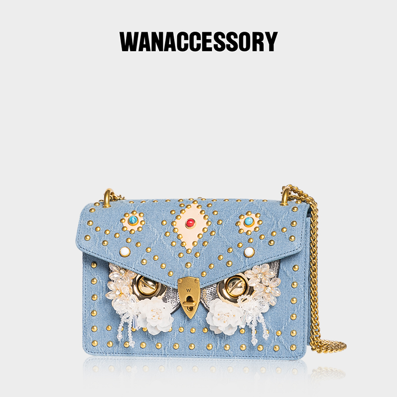 WANACCESSORY万蔻牛仔换脸女包