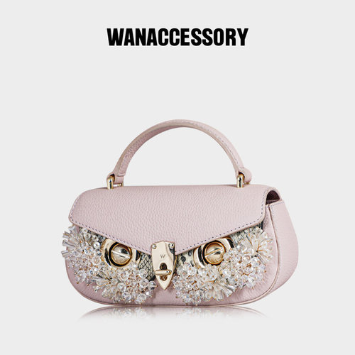 WANACCESSORY万蔻2025新品王后包单肩斜挎手提小方包