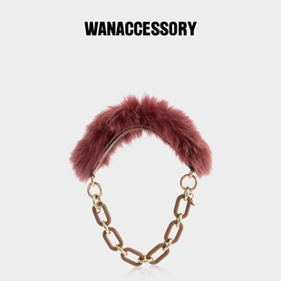 WANACCESSORY万蔻猫头鹰换脸包配饰狐狸毛树脂多变化提手原创设计