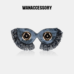 WANACCESSORY万蔻2022年流苏苏打系列猫头鹰换脸包包配饰眼睛面具