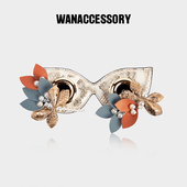 WANACCESSORY万蔻2023春夏猫头鹰换脸女包包装 饰配饰面具眼睛原创