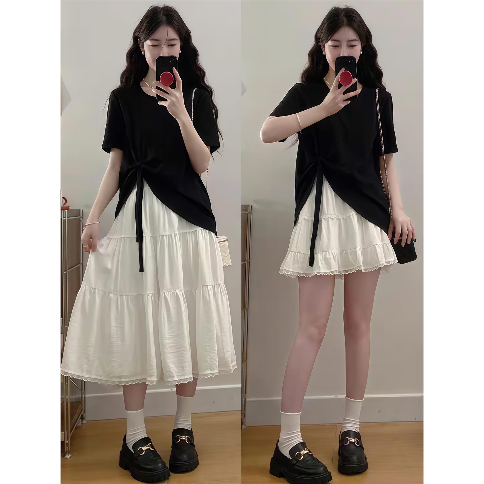 大码女装韩剧穿搭套装夏