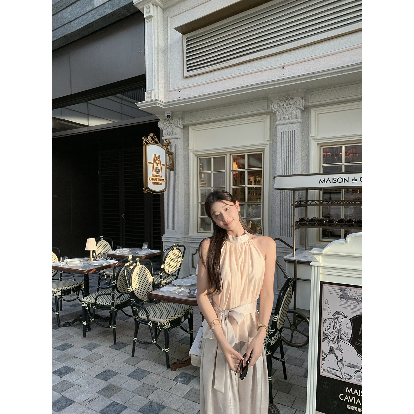 cchen陈陈-智性千金 无袖挂脖上衣女千金风气质背心休闲阔腿长裤