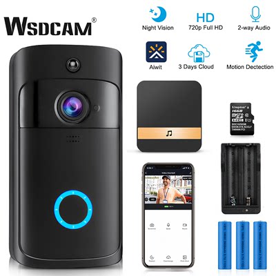 Wsdcam Smart Doorbell Camera Wifi Wireless Call Intercom Vid