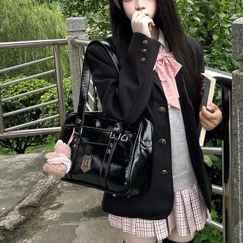 呜咚原创日常单肩通勤jk制服包包