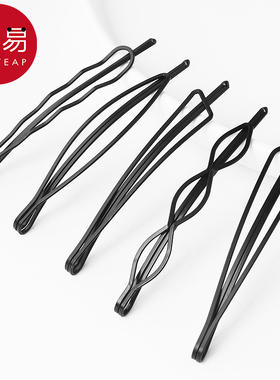 发夹/一字夹A1pq801-一字夹黑色发夹侧边刘海发卡后脑勺碎发顶