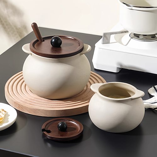 日式猪油罐粗陶辣椒油罐