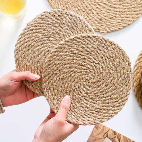 亚麻餐垫高级感轻奢隔热垫森柠