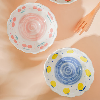 水果沙拉碗陶瓷碗饭碗家用冰淇淋碗可爱少女心酸奶碗甜品碗燕麦碗