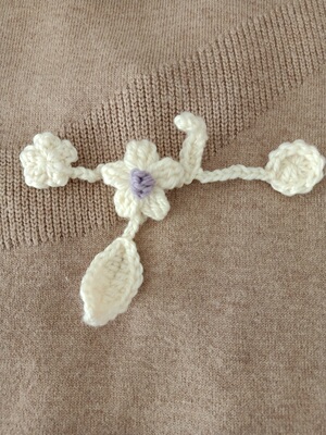 毛线编织花针织毛衣配件手钩花朵