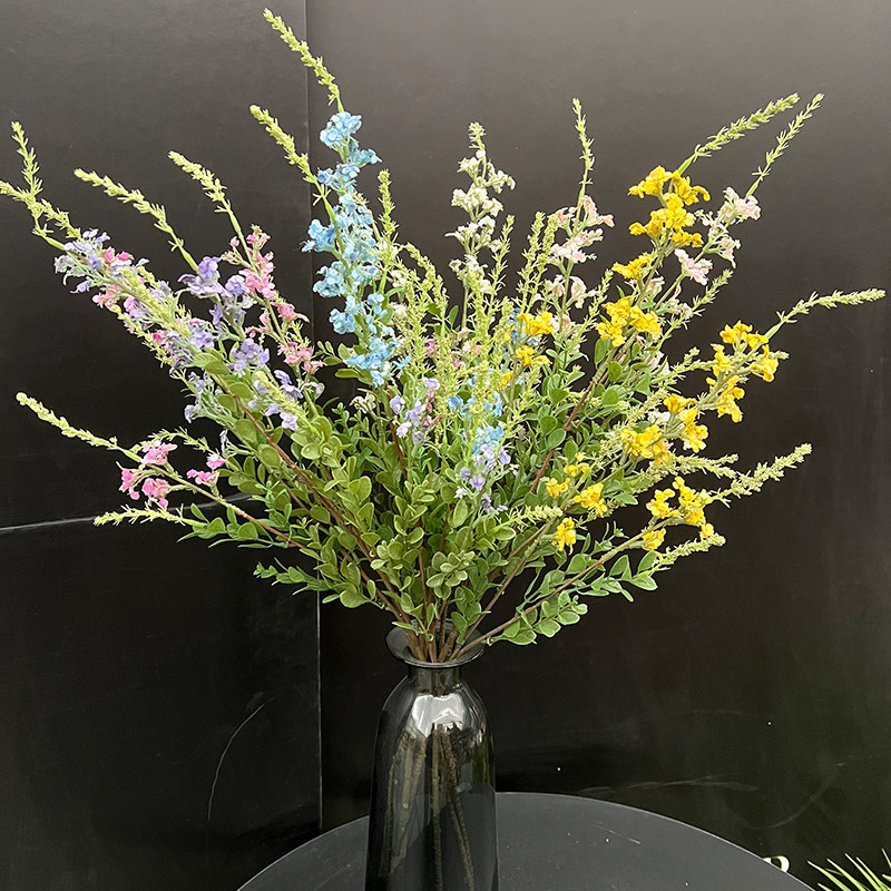 韩式高品质青衣洋苏草花束diy材料仿真假花婚庆装饰摆设餐桌花艺