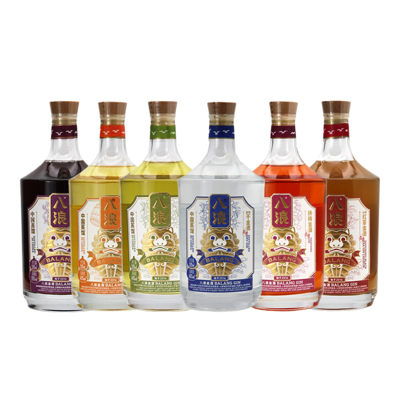 八浪干金酒蒸馏干金酒杨梅桂花酸梅红茶咸柠桶陈绿标中国金酒正品