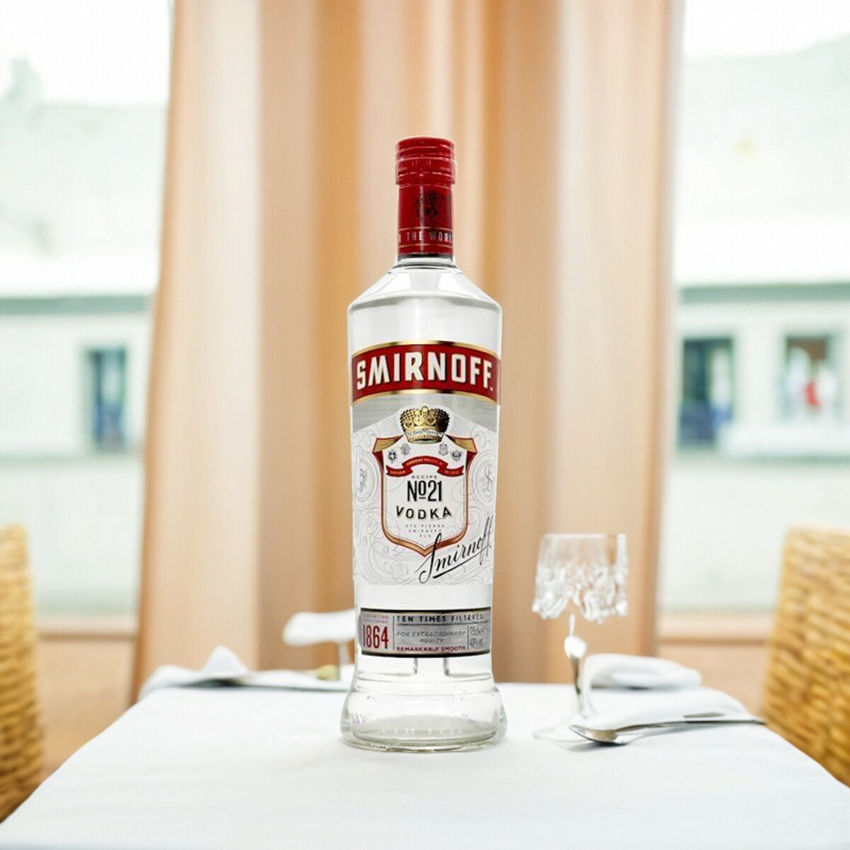 斯米诺750ml俄罗斯红牌伏特加小鸟鸡尾酒调酒基酒进口洋酒烈酒