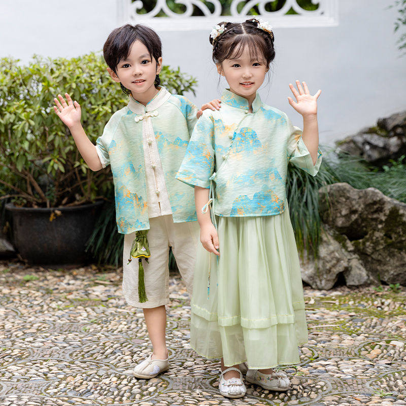 国学古风夏季儿童汉服书童超仙