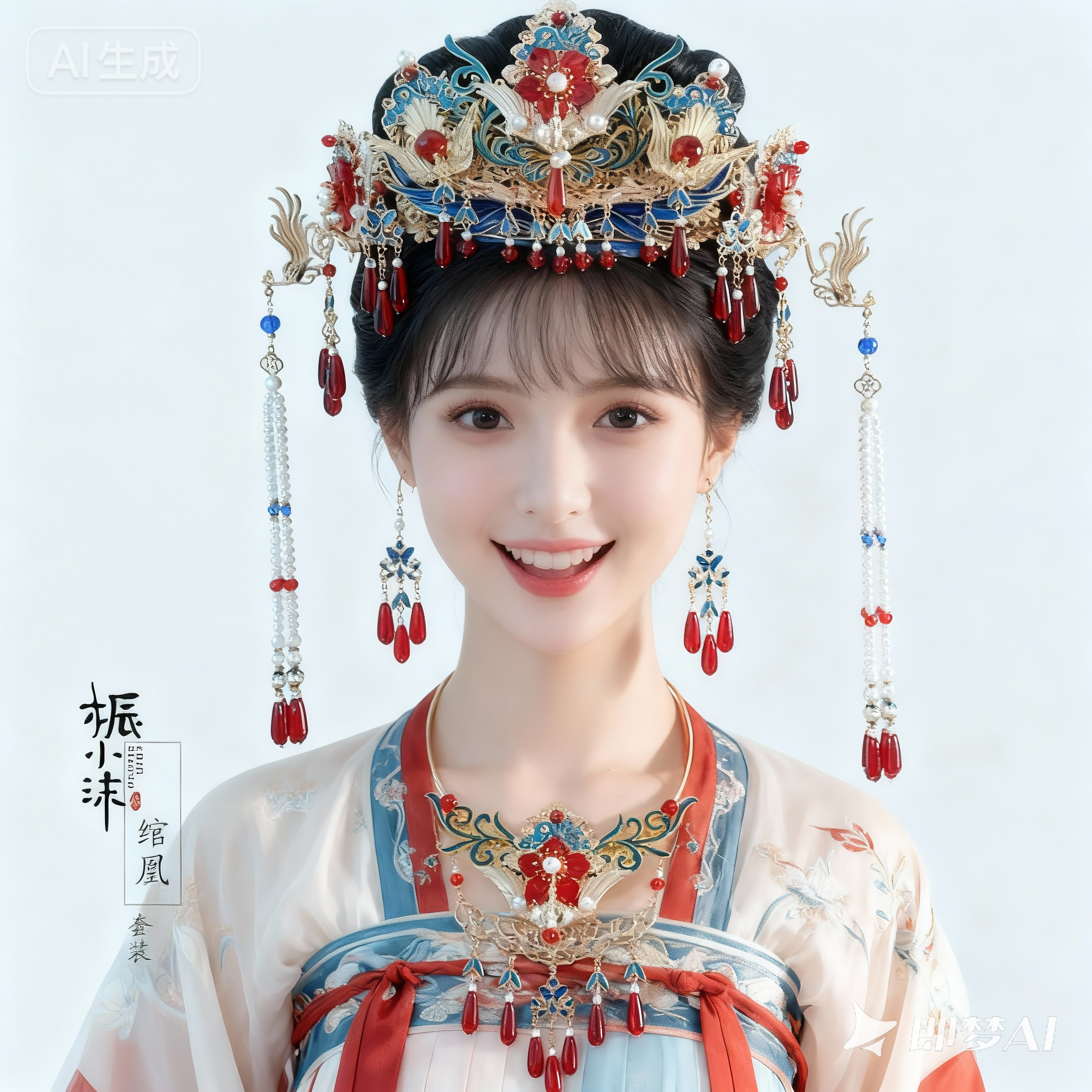 材料包diy发冠桭小沫绾凰汉服发饰婚嫁头饰旗袍明制国风手工凤冠