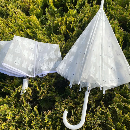 新款正版米菲兔雨伞小红书网红爆款女高颜值ins风透明长柄伞