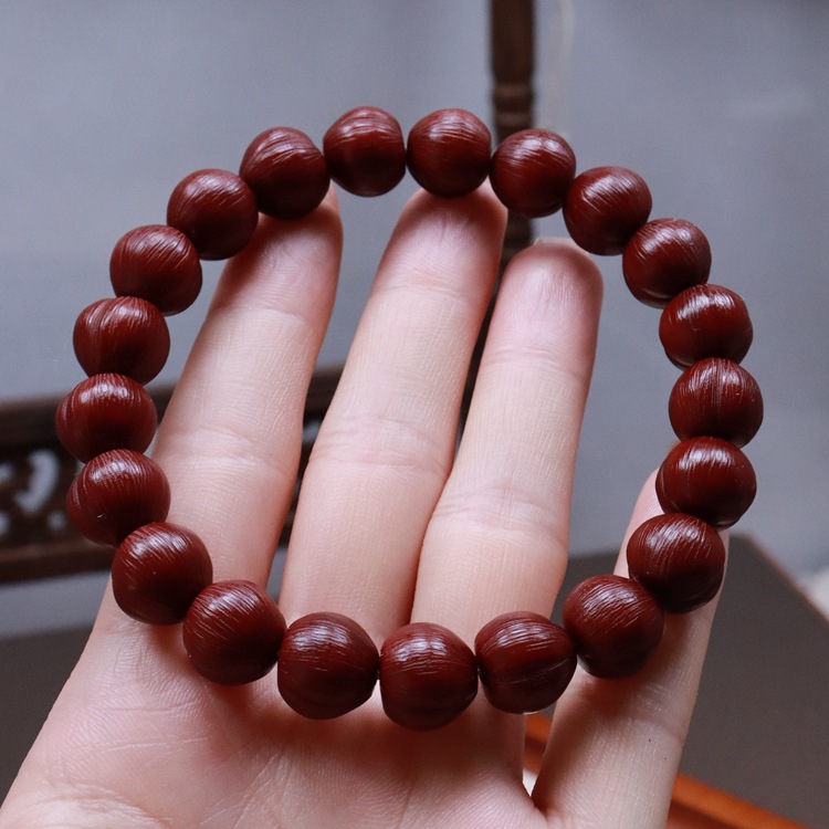 玉化包浆屁桃猴头手串机刷猴头雕刻屁桃爱心手串文玩盘玩佛珠