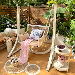 户外庭院秋千吊篮双人吊床摇椅室外网红花园阳台藤编荡秋千吊椅