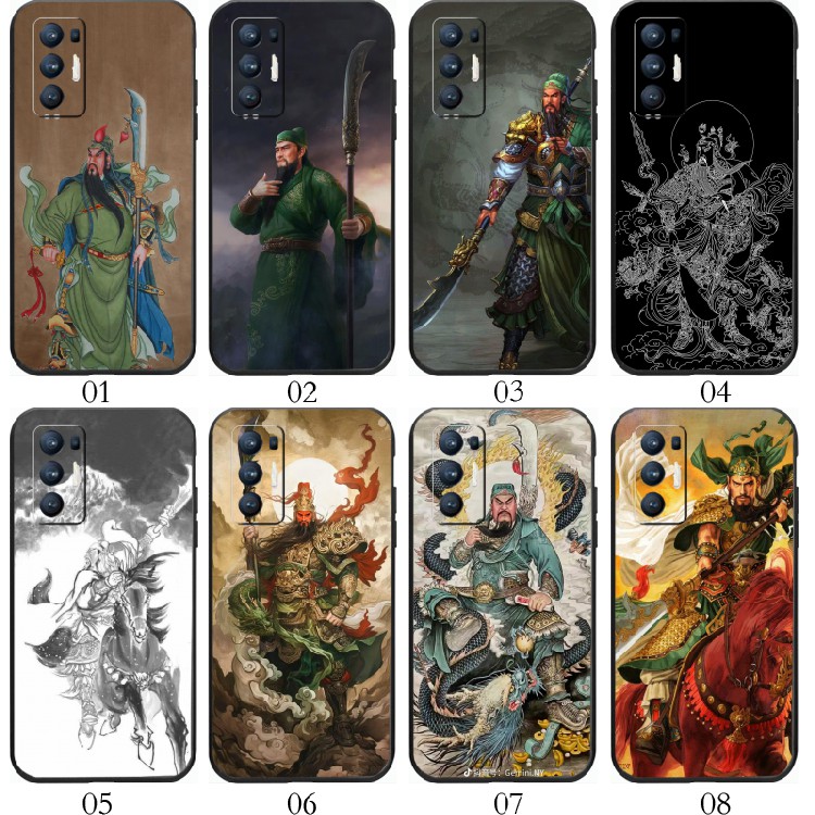 关公关羽 适用 iQOO Z6/Z5/5 SE/Neo 5S/Neo3/pro/Z3/Z1/U1/U1x/U3x/Z1x/小米10S/10至尊/realme x7手机壳