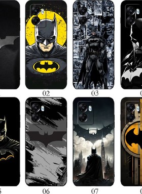 蝙蝠侠标志 适用 红米 Note 13 Pro/12R/12 Turbo/+/11E/K60/realme GT Neo2/GT2/V30/V23/10/Q5/Neo5手机壳
