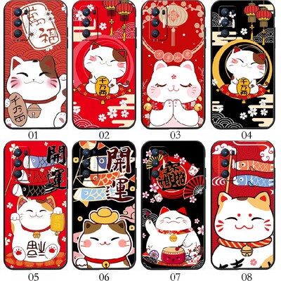 招财猫可爱 适用 红米 Note 9 4G/K50 至尊/10 pro/Note 11 SE/K60/realme V5/x7/V15/Q2/Q3/手机壳