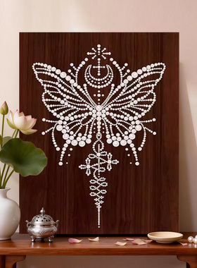 垂天之饰 2026新款DIY珍珠画新中式手工制作立体客厅装饰