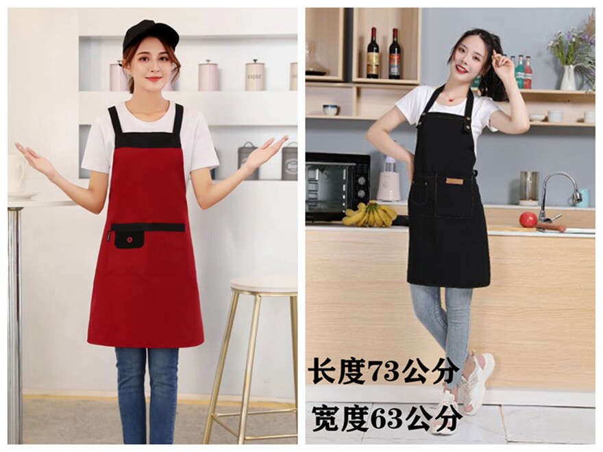 围裙定制防水防油工作服务员腰厨师帆布耐磨厚厨房奶茶咖啡店男女