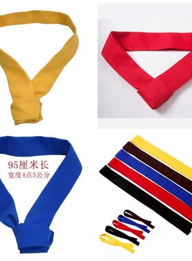 酒店汗巾领结西餐厅男女围巾厨房工作领巾厨师双层优质纯色红黄蓝