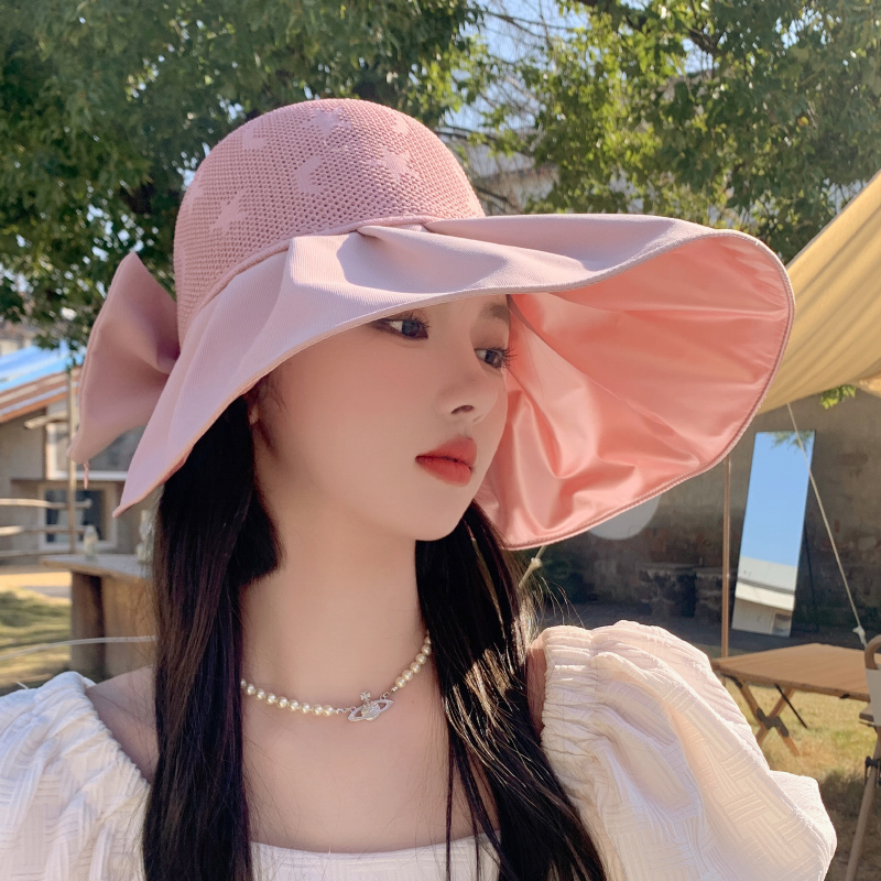 遮阳帽户外运动女夏天大檐防晒