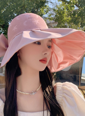 遮阳帽户外运动女夏天大檐防晒